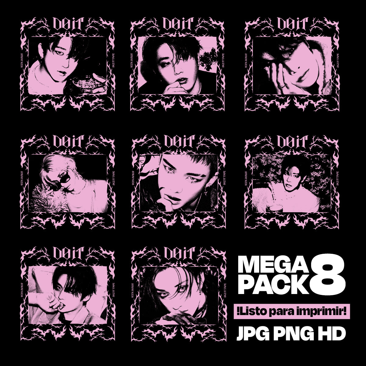 Pack de 8 Diseños de Do It Stray kids