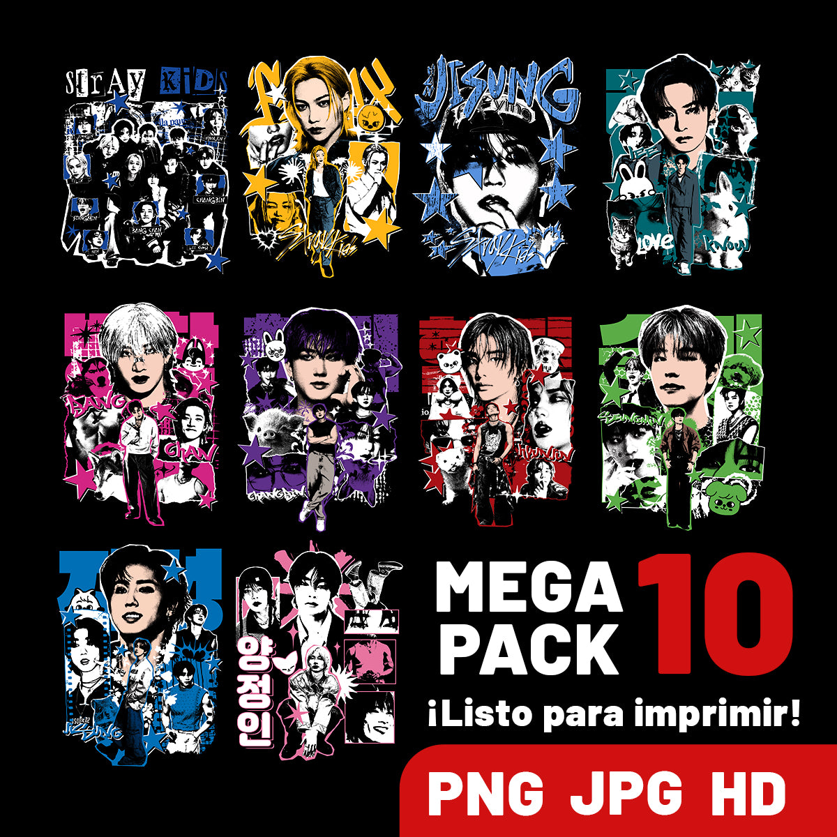 Mega Pack de diseño Stray kids